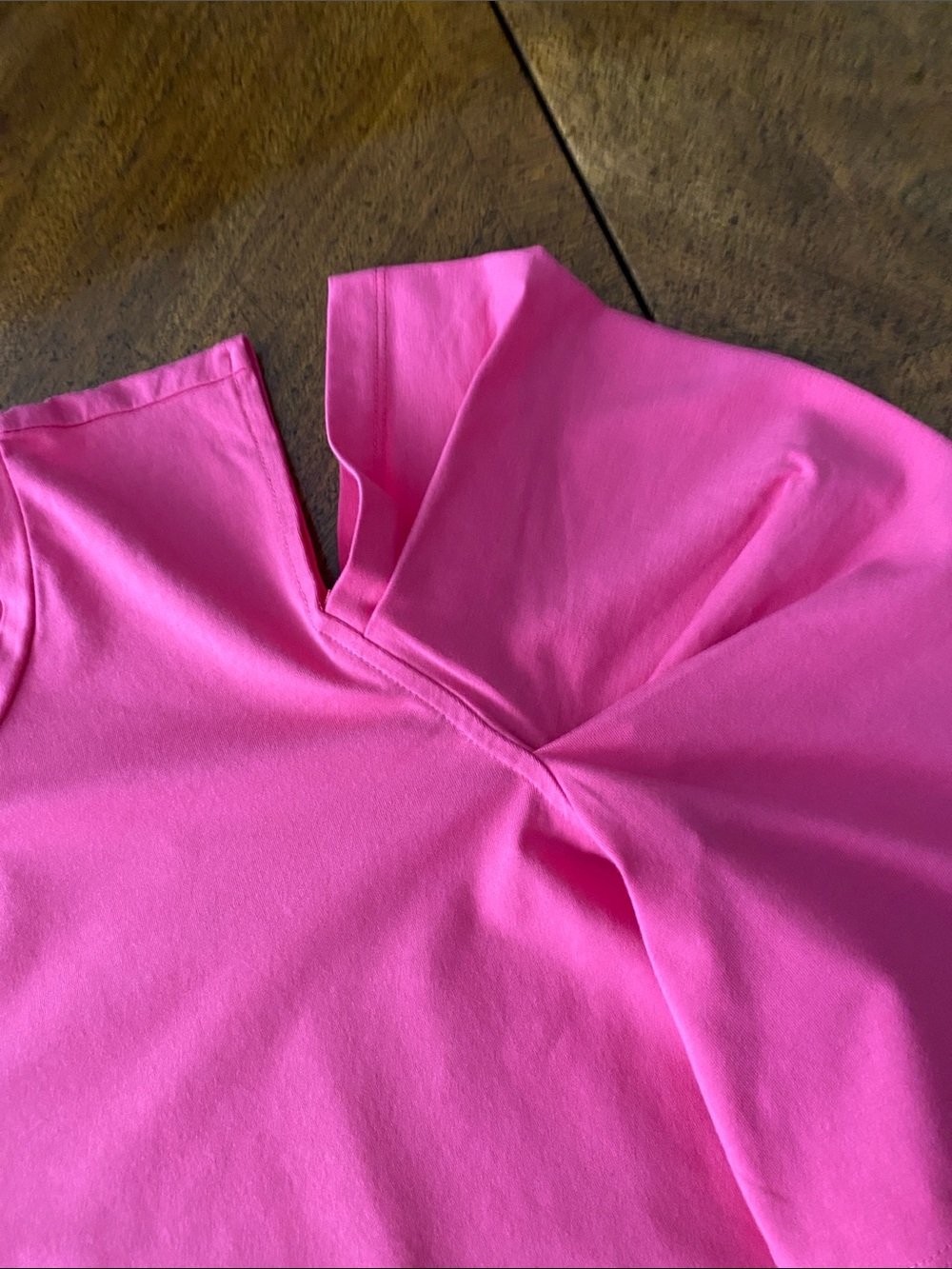 DKNY Bright Pink Cold-Shoulder Top - Picture 3 of 5